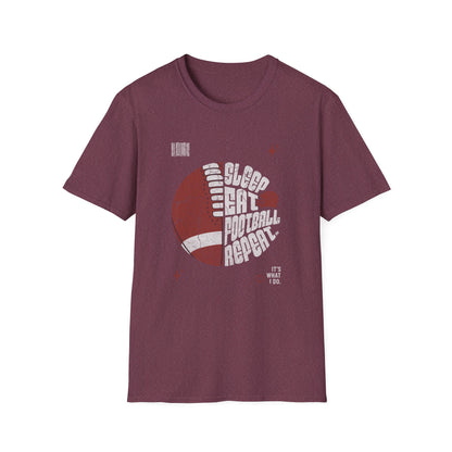 Eat Sleep Football Repeat Football Game Day T-Shirt