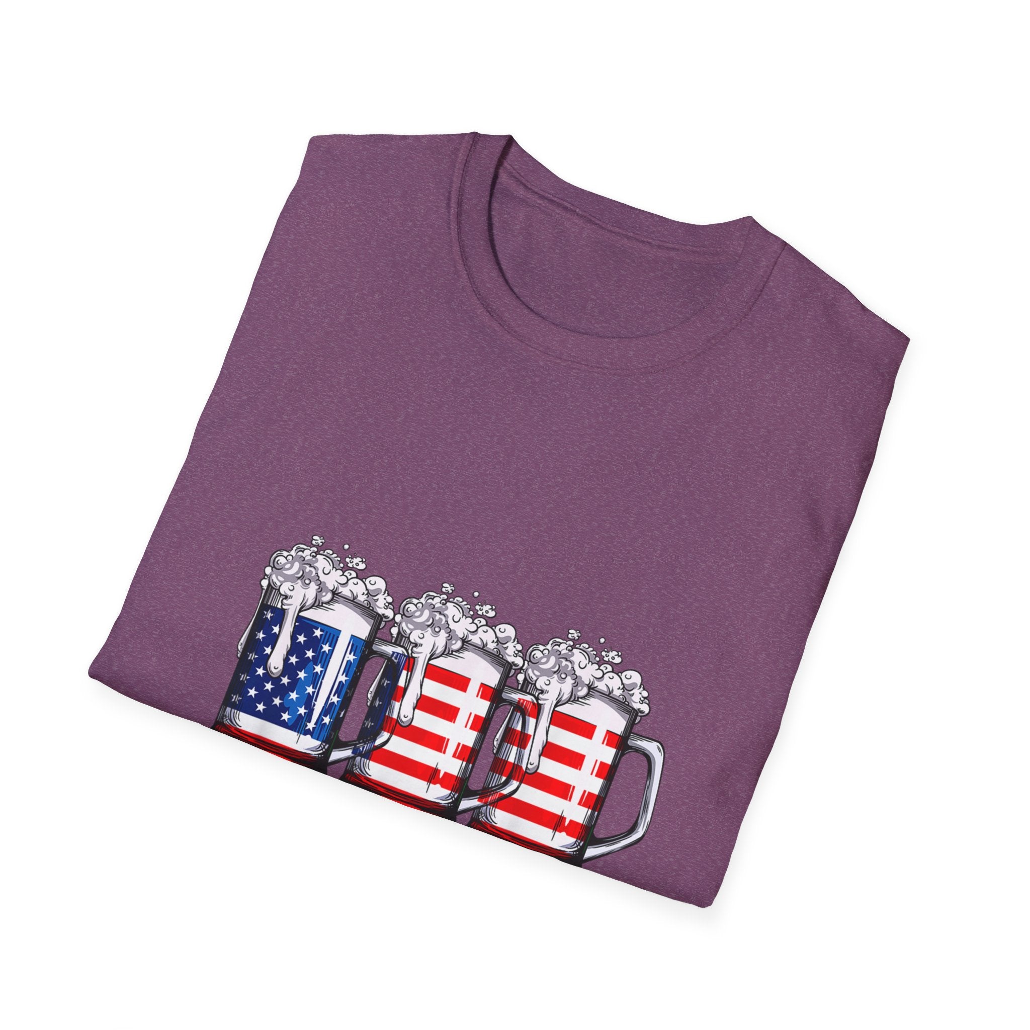 4th of July Beer Drinking USA Mug T-Shirt
