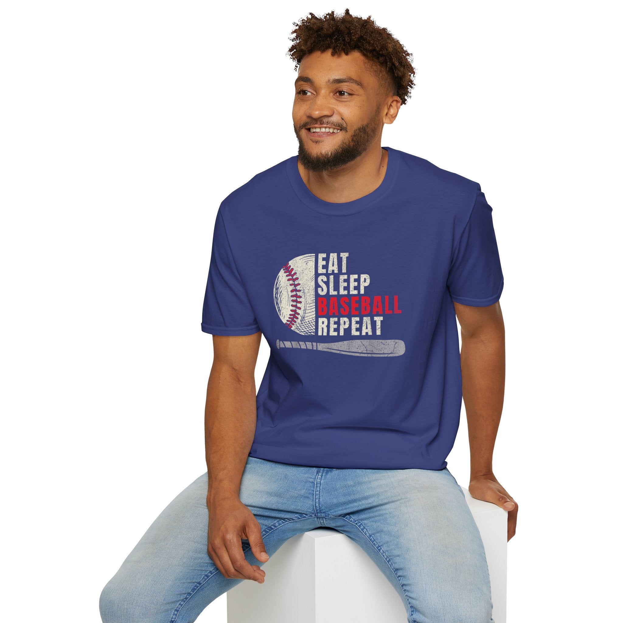 Eat Sleep Baseball Repeat – Funny Baseball T-Shirt