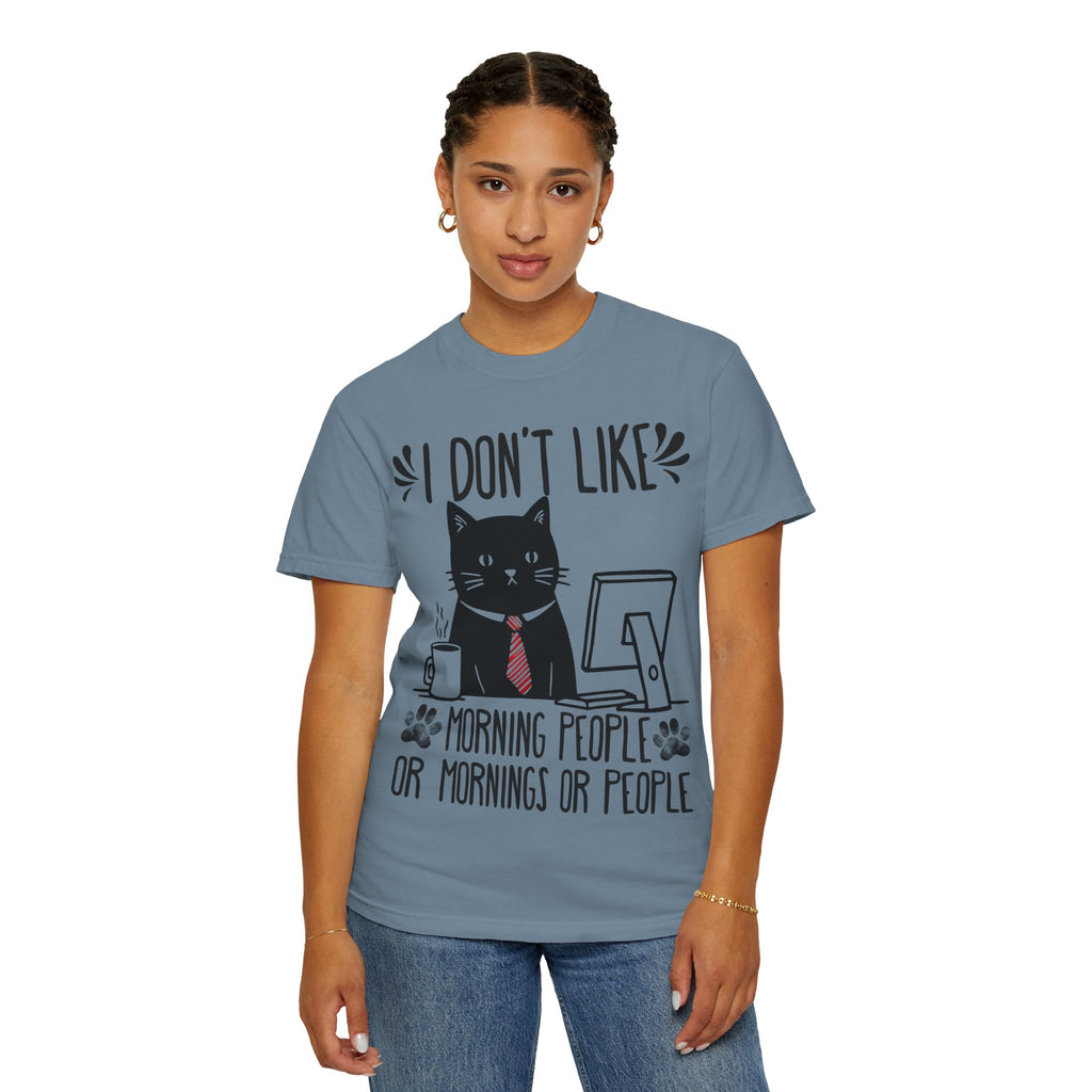 I Don’t Like Morning People... Or Mornings... Or People Funny Cat T-shirt