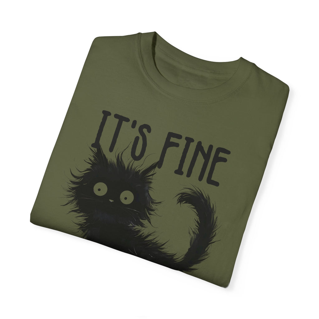 I’m Fine, It’s Fine, Everything Is Fine Funny Cat Kitten T-Shirt