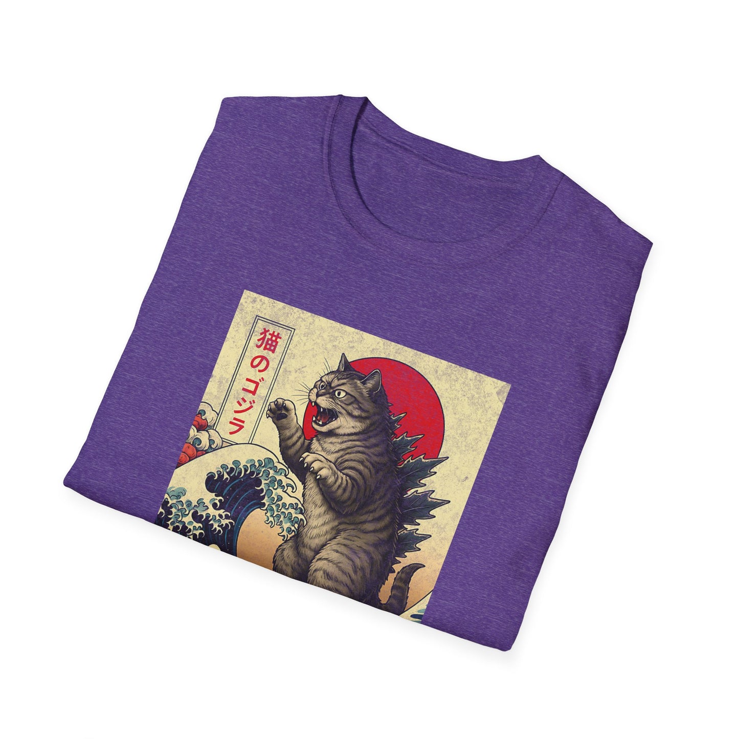 Japan Wave Landscape Catzilla Kaiju T-Shirt