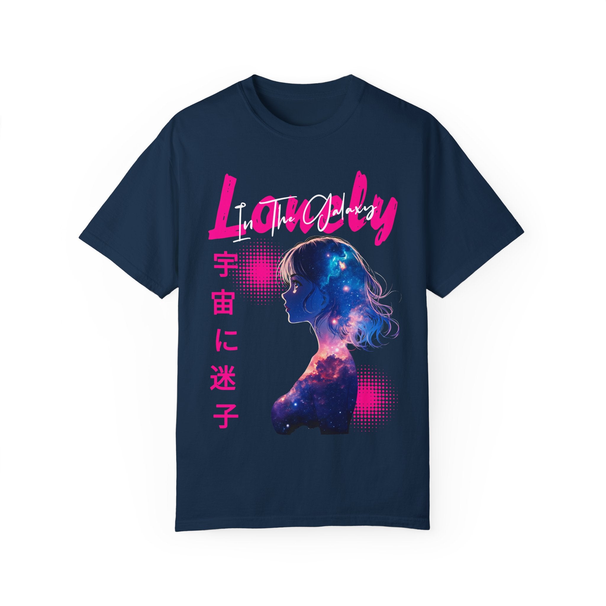 Lonely Space Galaxy Anime Girl T-shirt