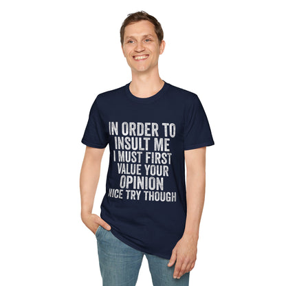 Joke Sarcastic Tee Hilarious Adult Graphic T-shirts