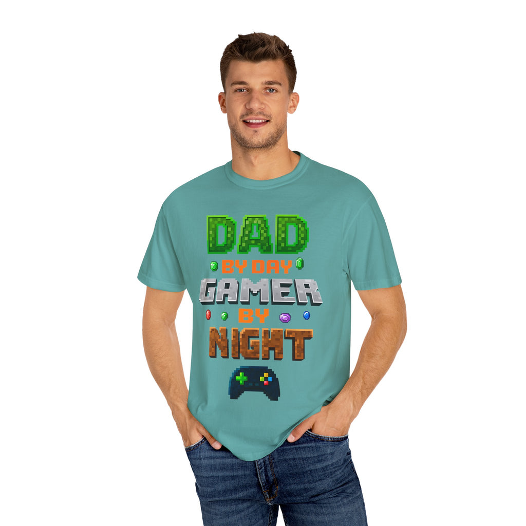 Dad By Day, Gamer By Night – Pixel Hero T-shirt