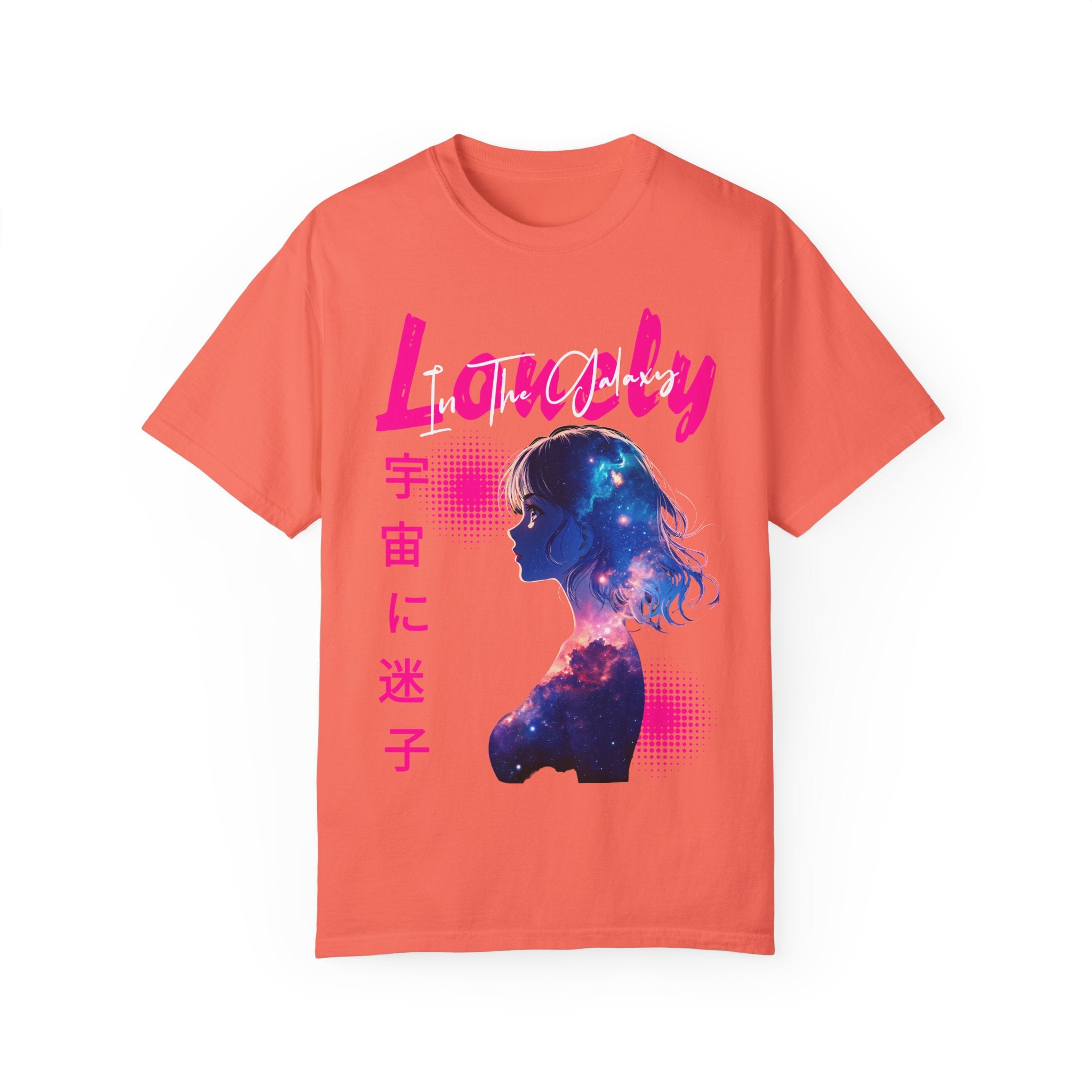 Lonely Space Galaxy Anime Girl T-shirt
