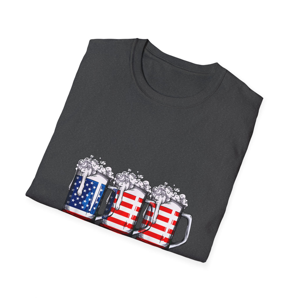 4th of July Beer Drinking USA Mug T-Shirt