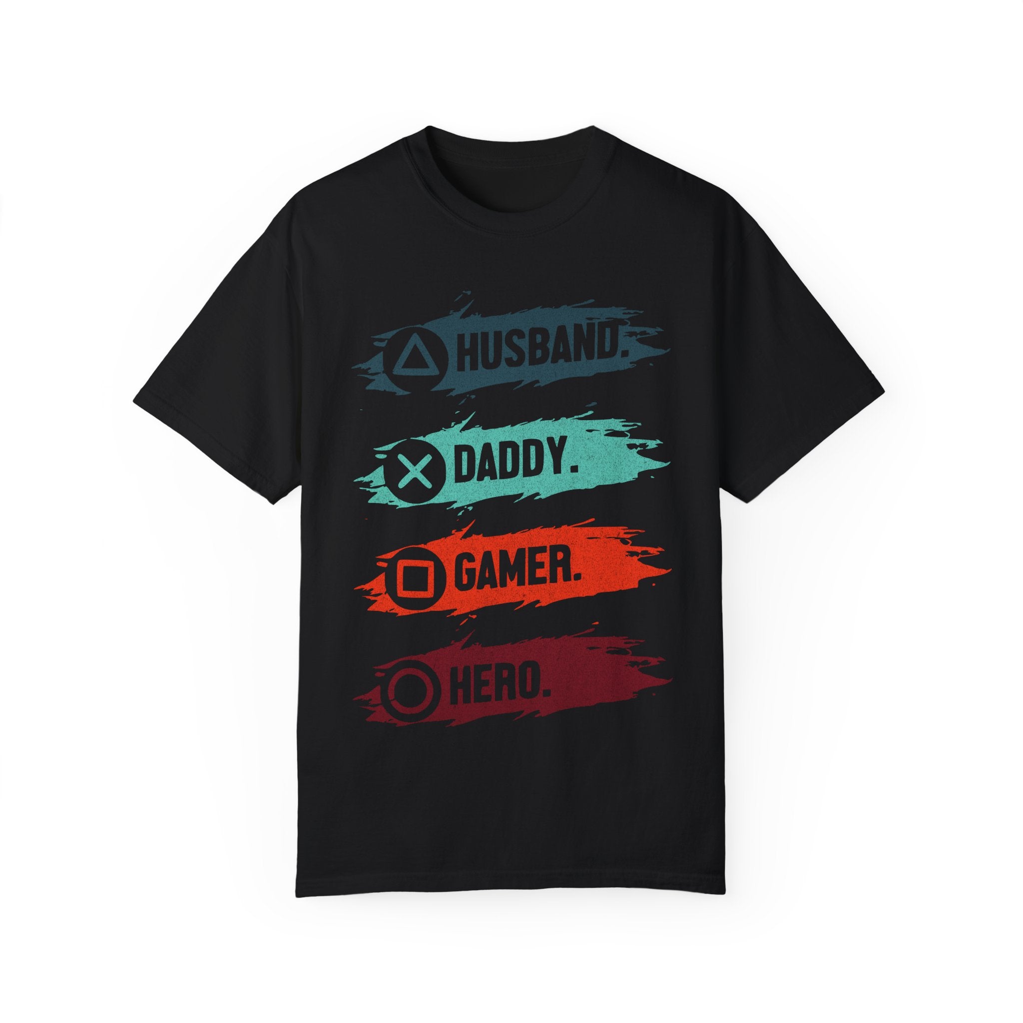 Husband Daddy Gamer Hero Funny Dad Gamer T-shirt