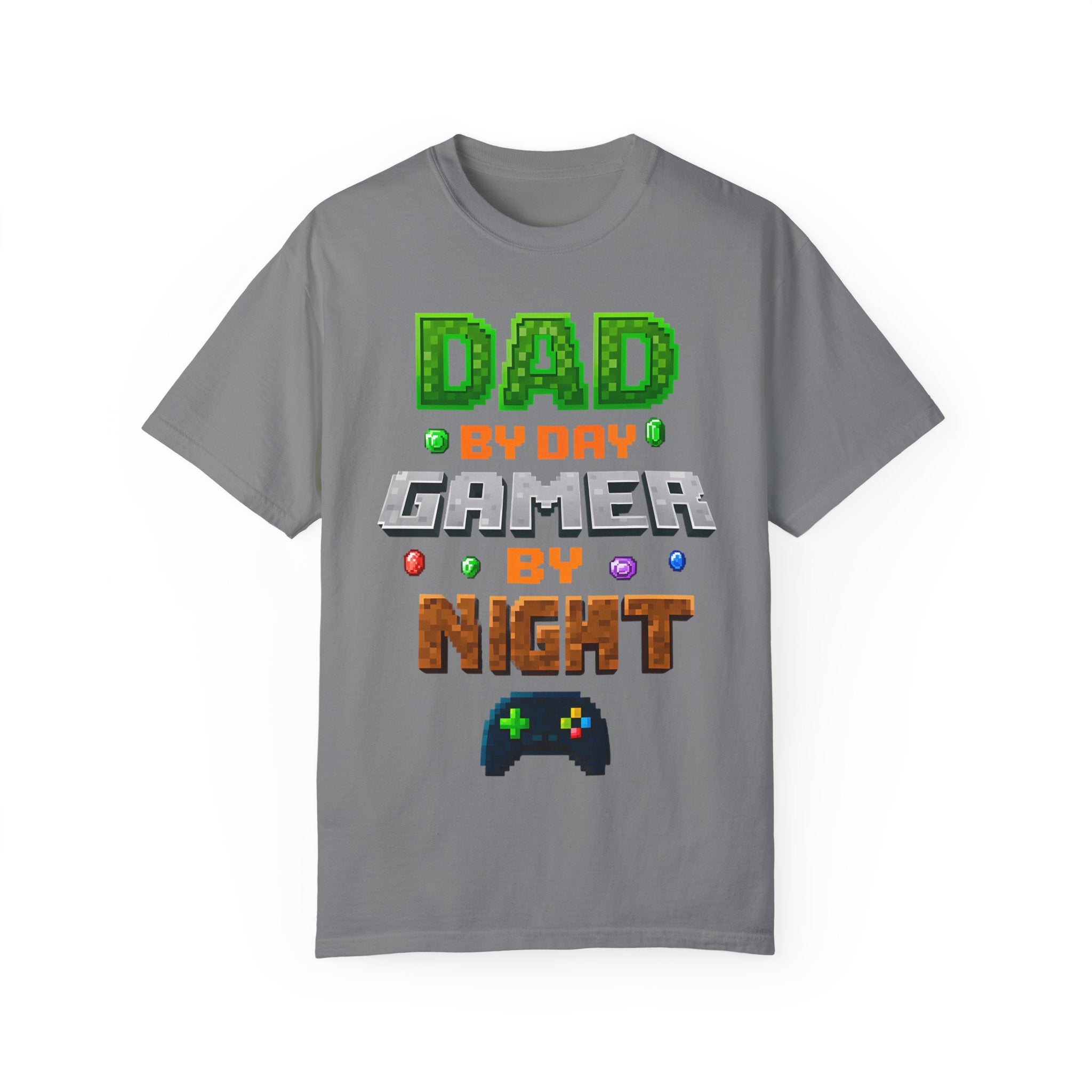 Dad By Day, Gamer By Night – Pixel Hero T-shirt