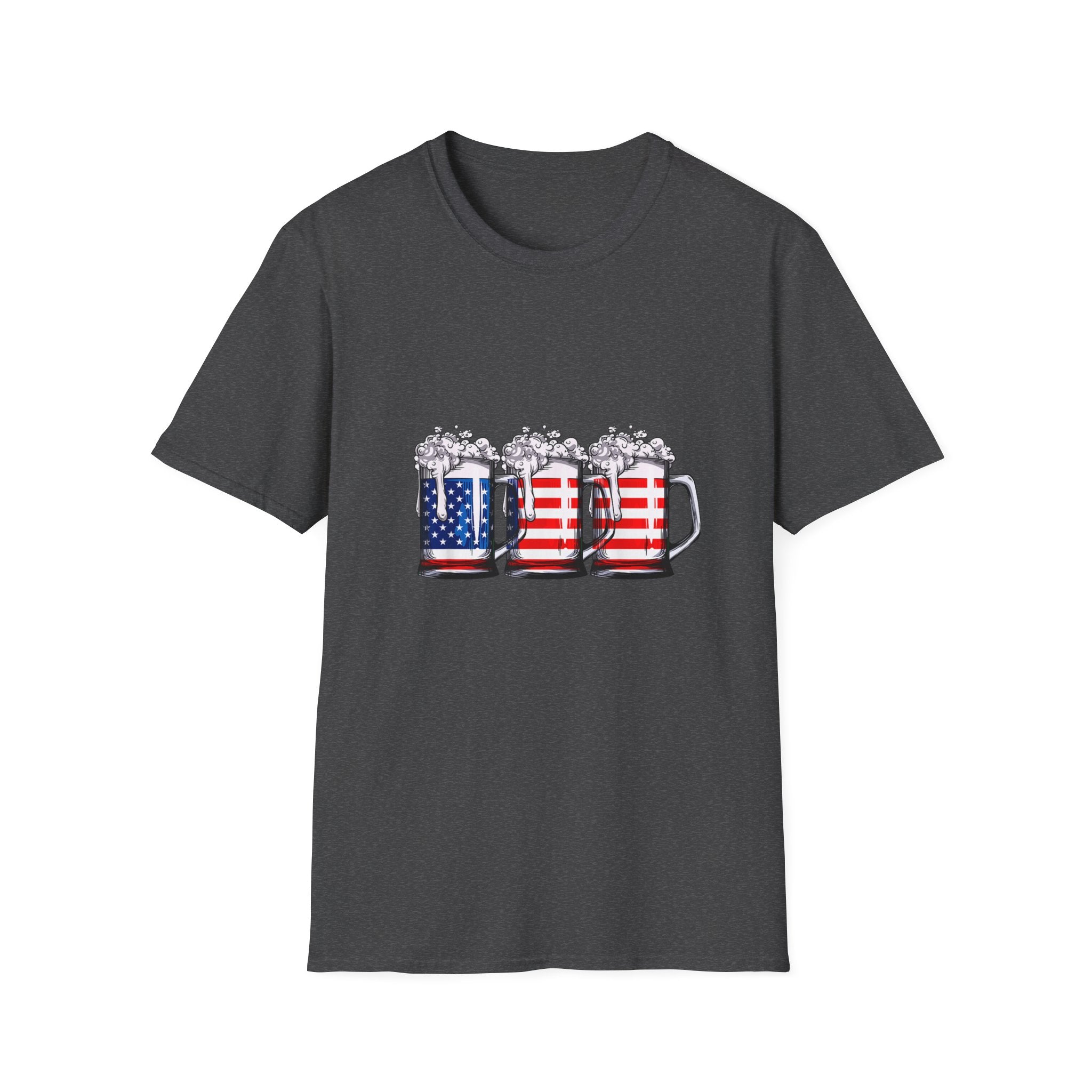 4th of July Beer Drinking USA Mug T-Shirt