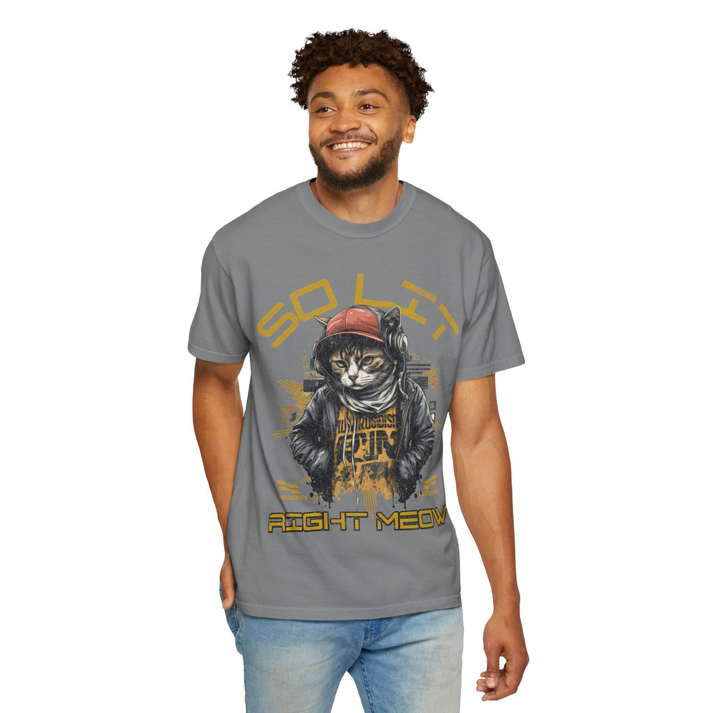 So Lit Right Meow Funny Cat Streetwear T-Shirt