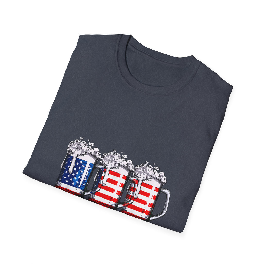 4th of July Beer Drinking USA Mug T-Shirt