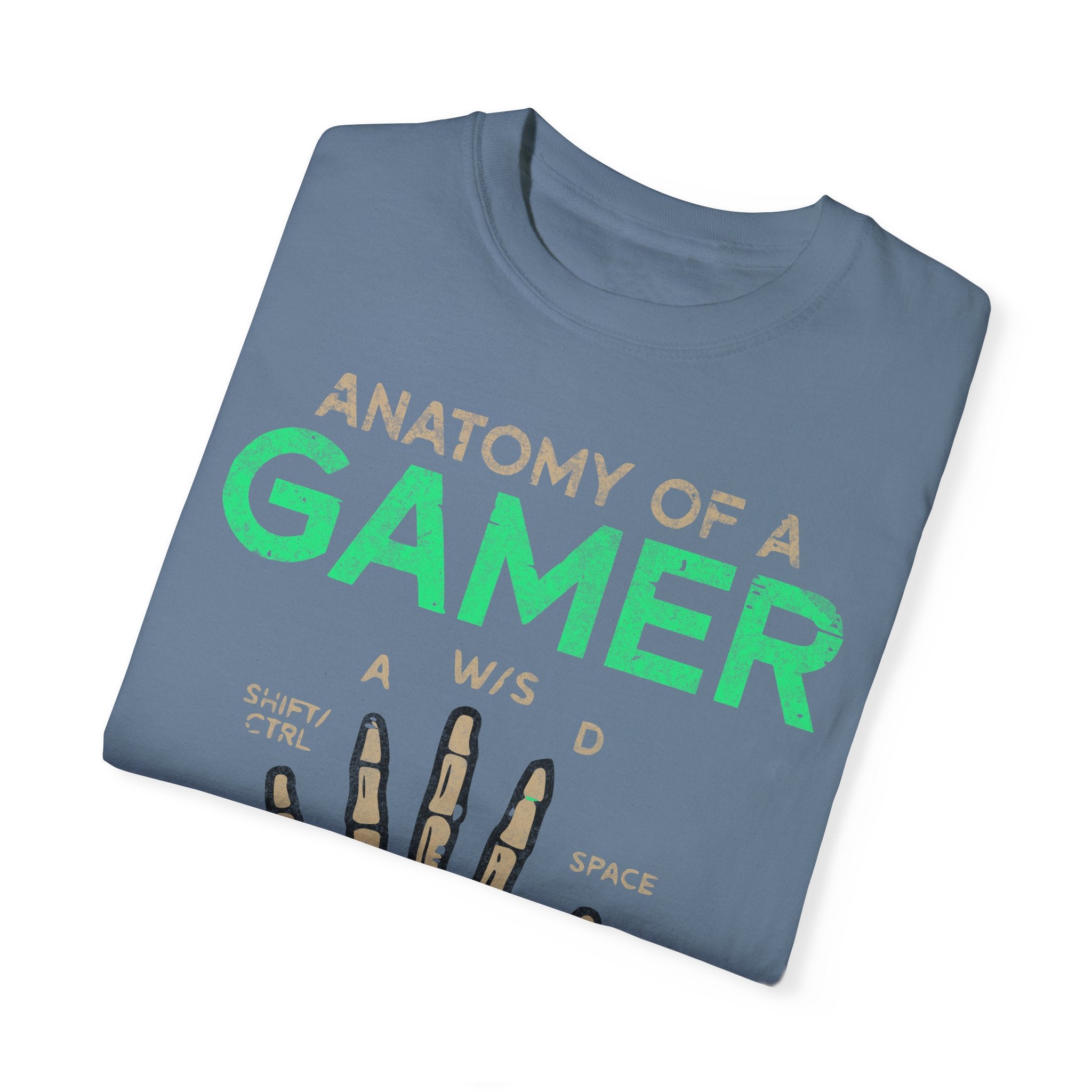 Anatomy of a Gamer – Skeleton Hand with Keyboard Gaming T-shirt