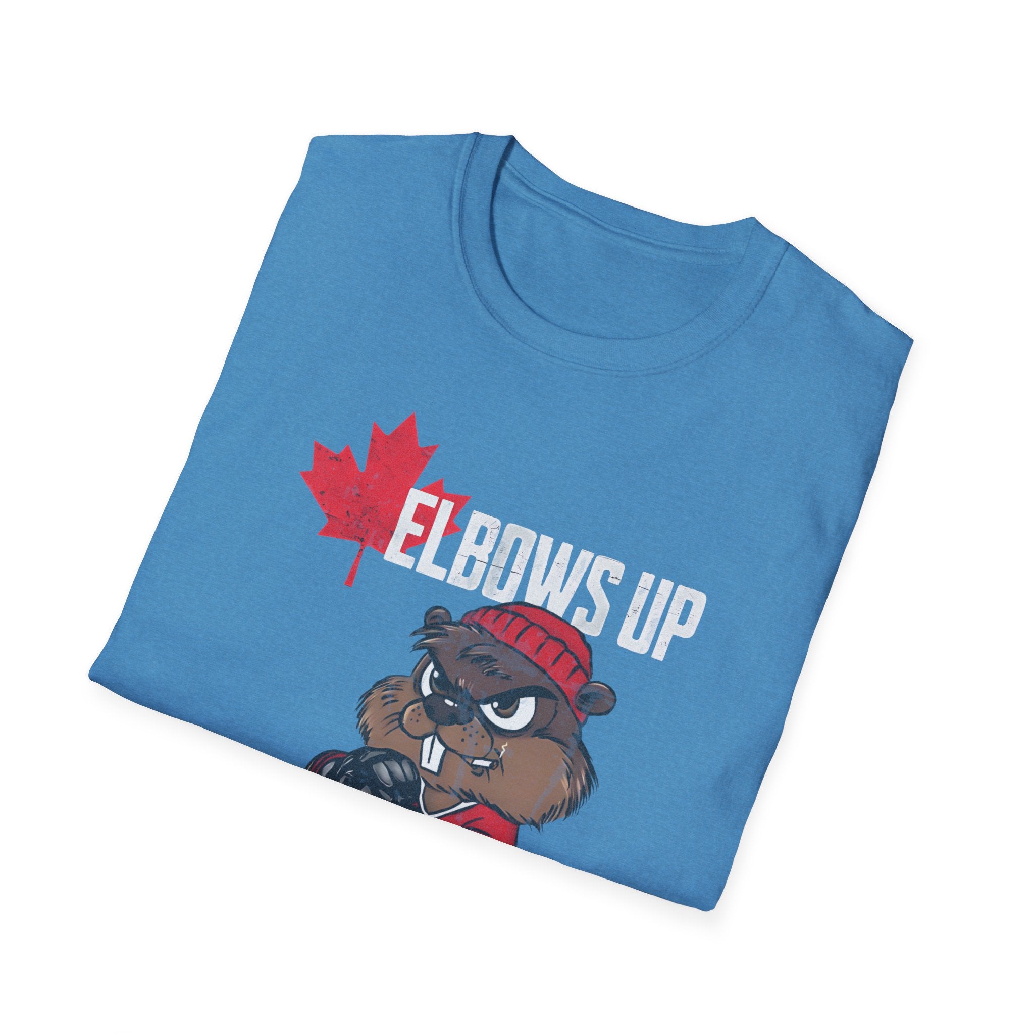 Beaver Hockey Elbows Up Canada Graphic Shirt