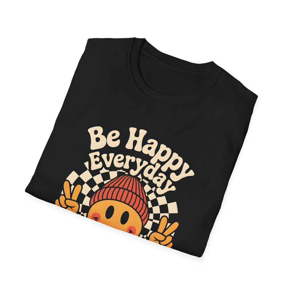 Be Happy Everyday Just Be Kind Cute Smiley Face T-Shirt