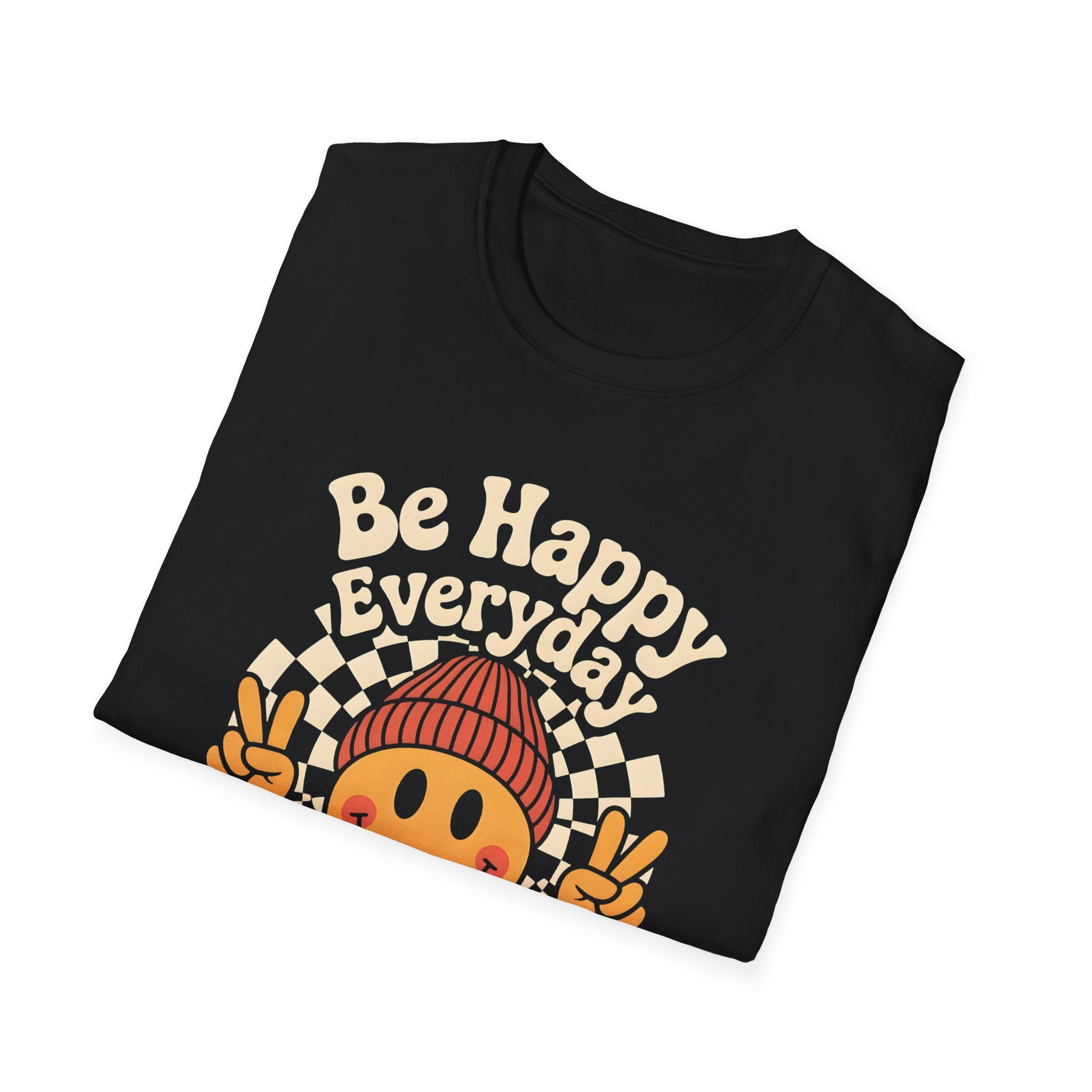 Be Happy Everyday Just Be Kind Cute Smiley Face T-Shirt