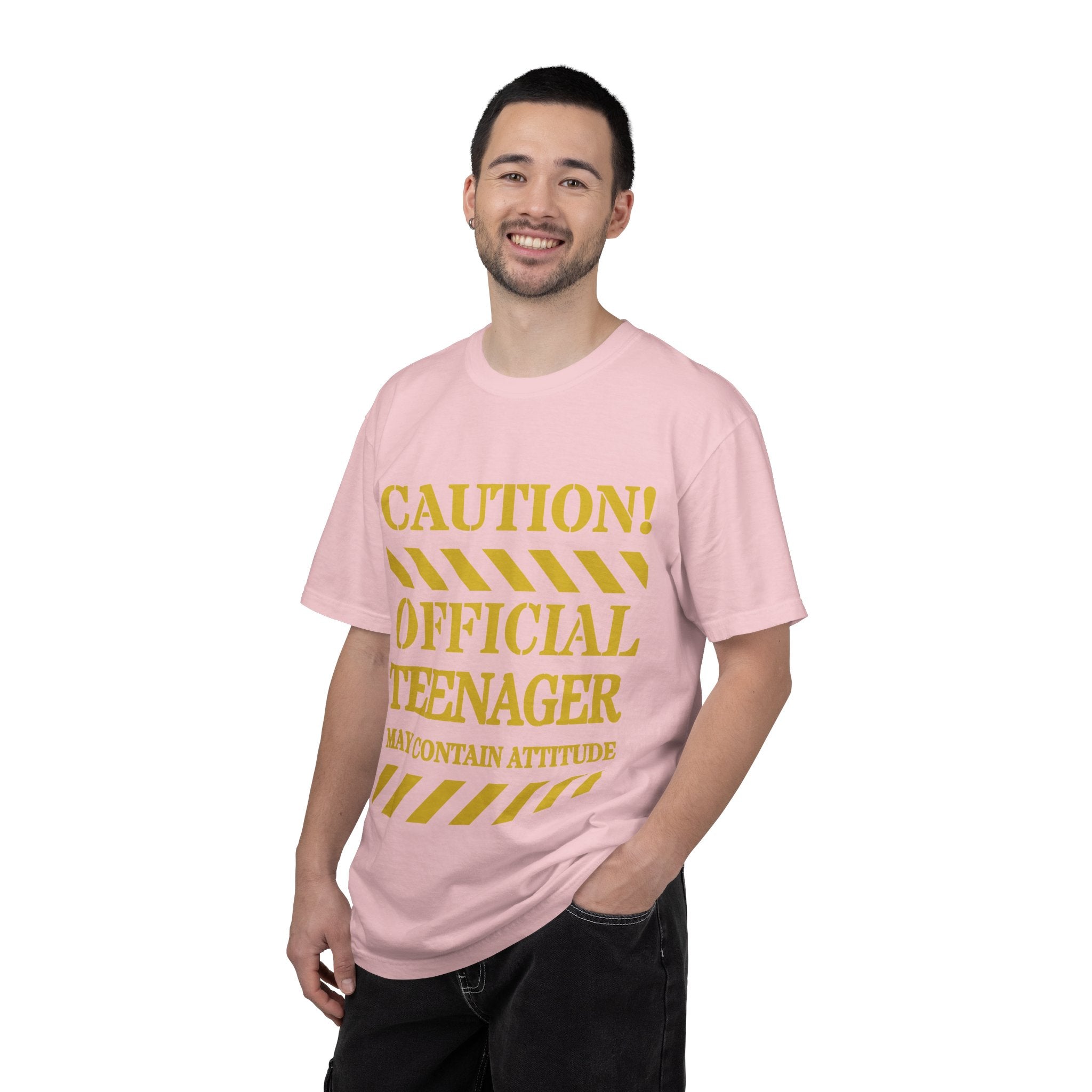 Caution! Official Teenager T-Shirt — 'May Contain Attitude' Youth Graphic Tee