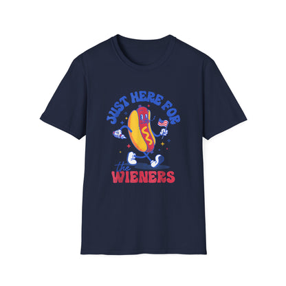 Hotdog 4th of July Just Here for the Weiners T-Shirt
