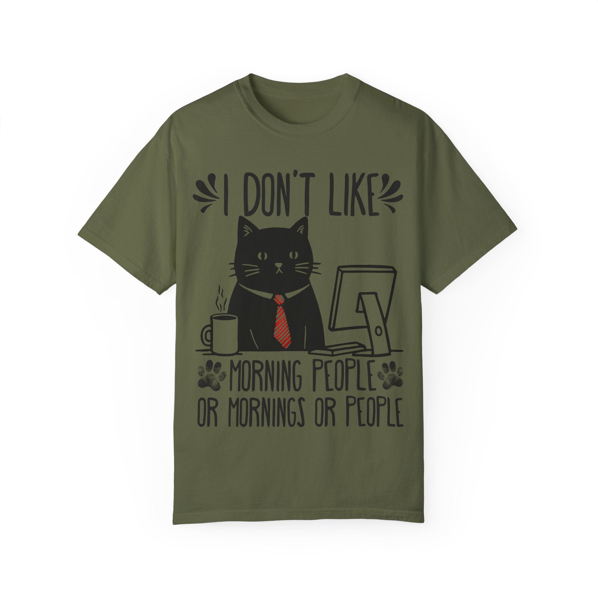 I Don’t Like Morning People... Or Mornings... Or People Funny Cat T-shirt