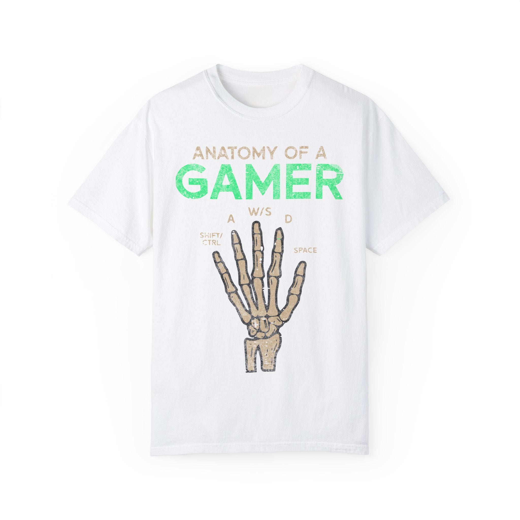 Anatomy of a Gamer – Skeleton Hand with Keyboard Gaming T-shirt