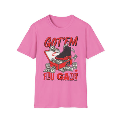 Streetwear Match Jordan 12 Retro Flu Game - XII Graffiti Sneakerhead T-Shirt