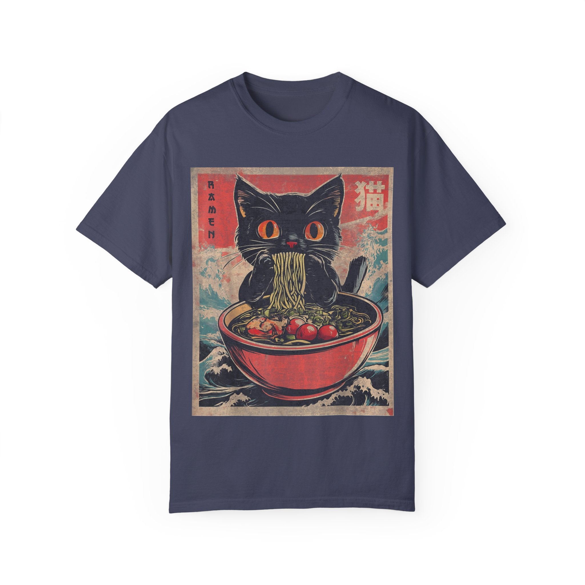Anime Cat Eating Ramen – Japanese Kawaii Neko Food  T-shirt