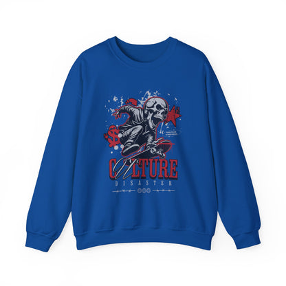 Funny Skull "Culture is a Disaster" Streetwear Sweatshirt