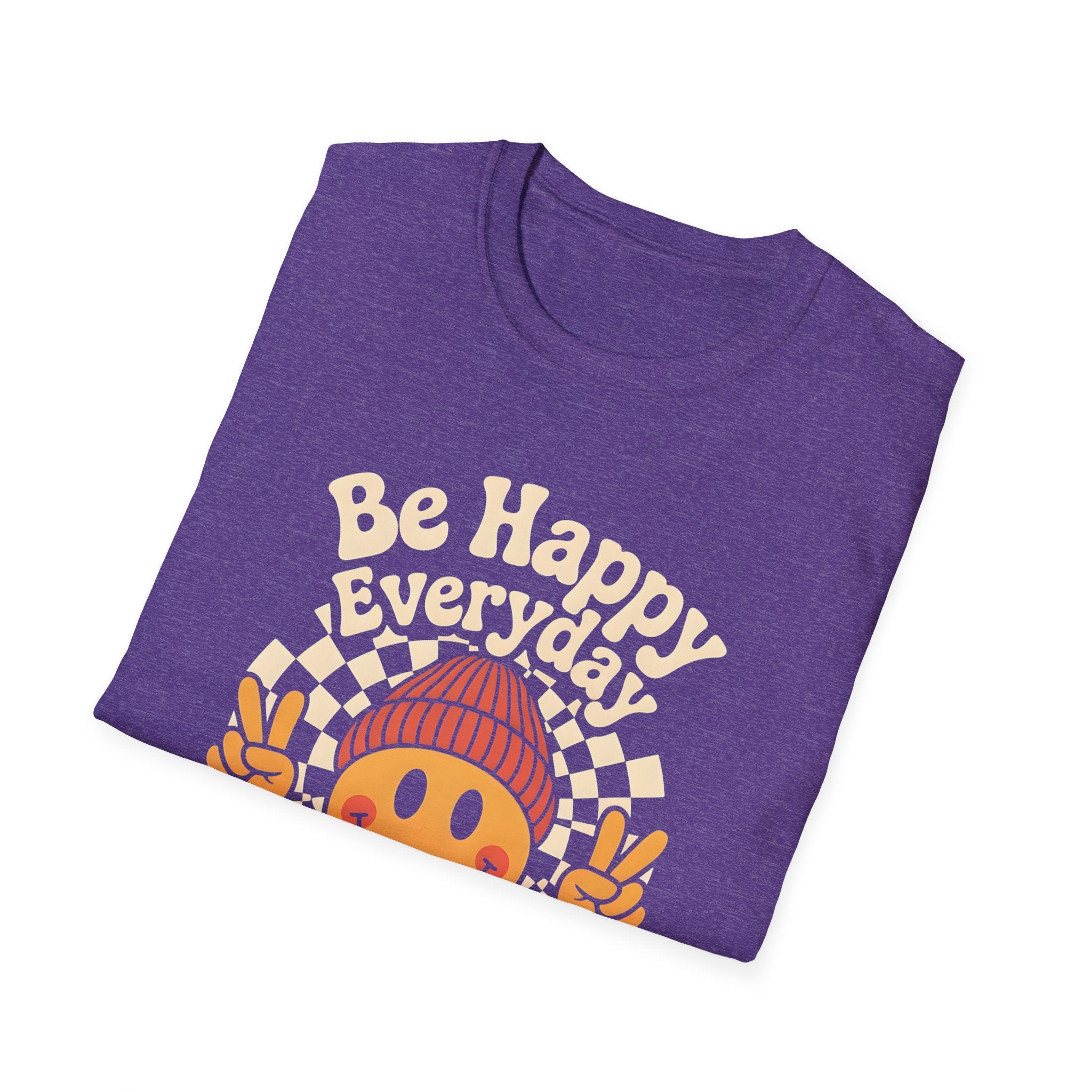 Be Happy Everyday Just Be Kind Cute Smiley Face T-Shirt