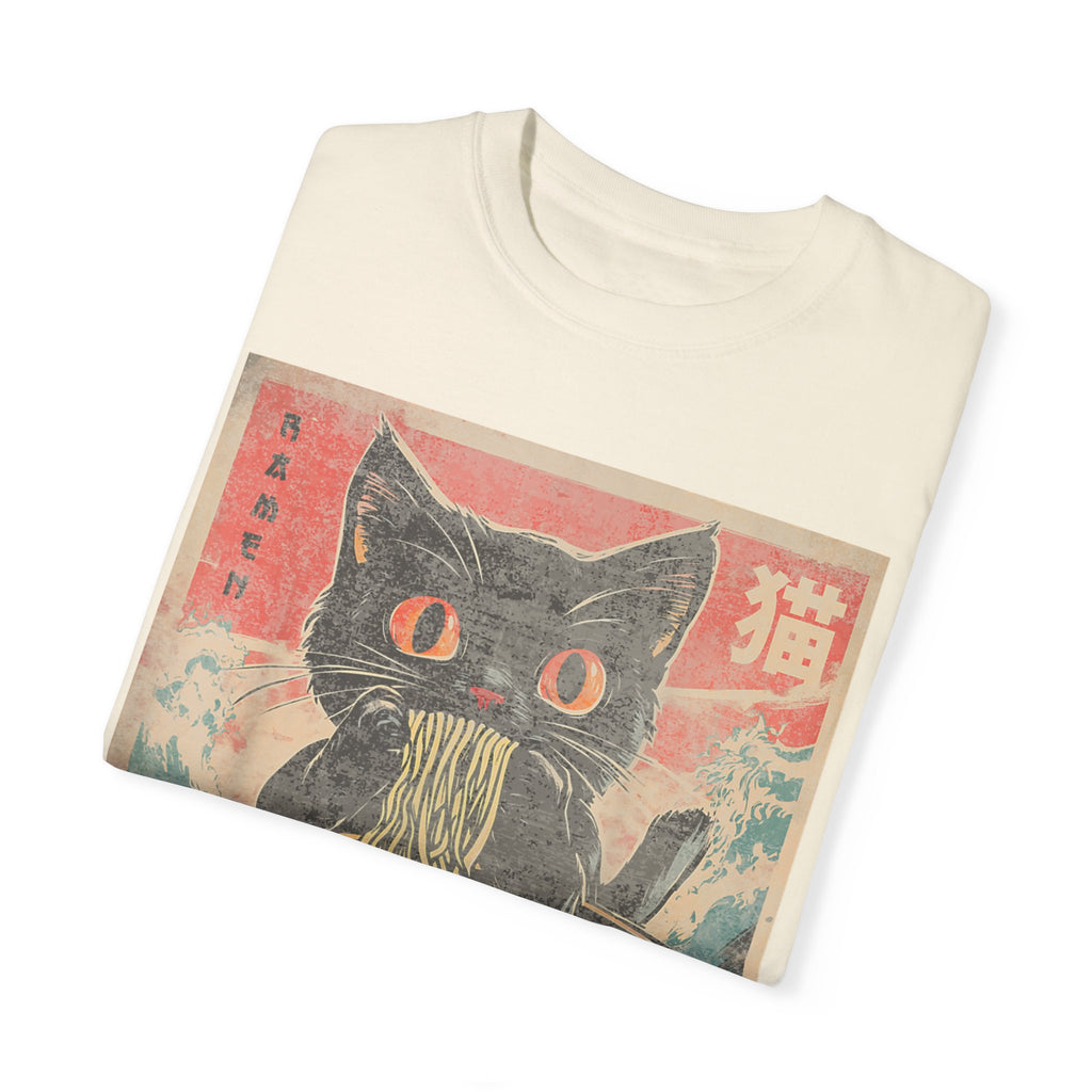 Anime Cat Eating Ramen – Japanese Kawaii Neko Food  T-shirt
