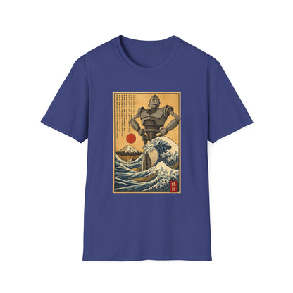 Giant Robot Over Mount Fuji Retro Anime T-shirt