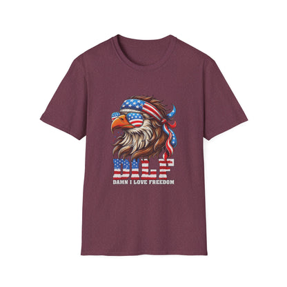 America Bald Eagle MILF – Man I Love Freedom USA 4th of July T-shirt