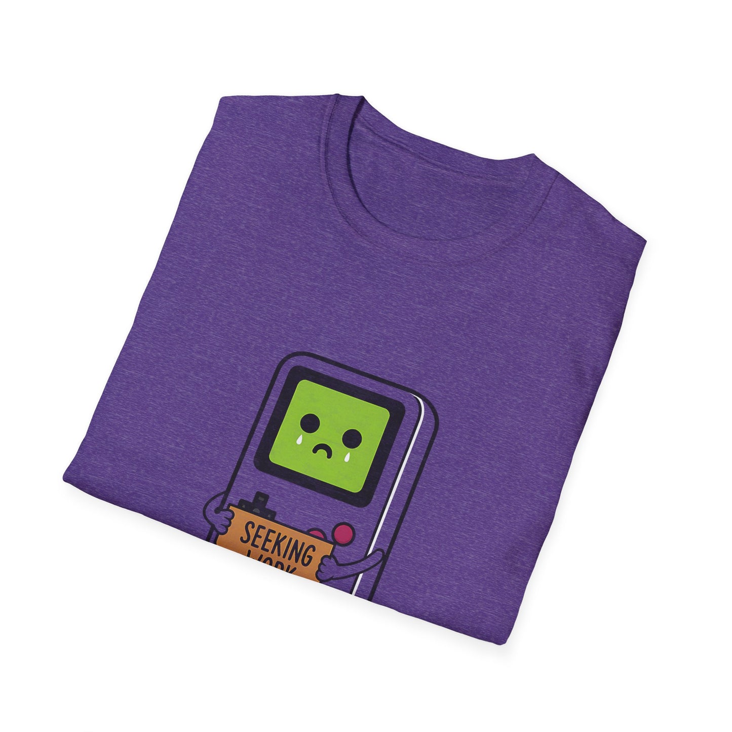 Seeking Work Funny Unemployed Retro Gamer T-Shirt
