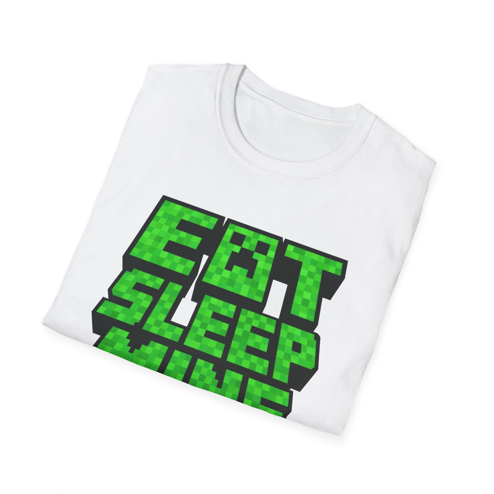 Funny Miner Gamer Eat Sleep Mine Repeat T-shirt