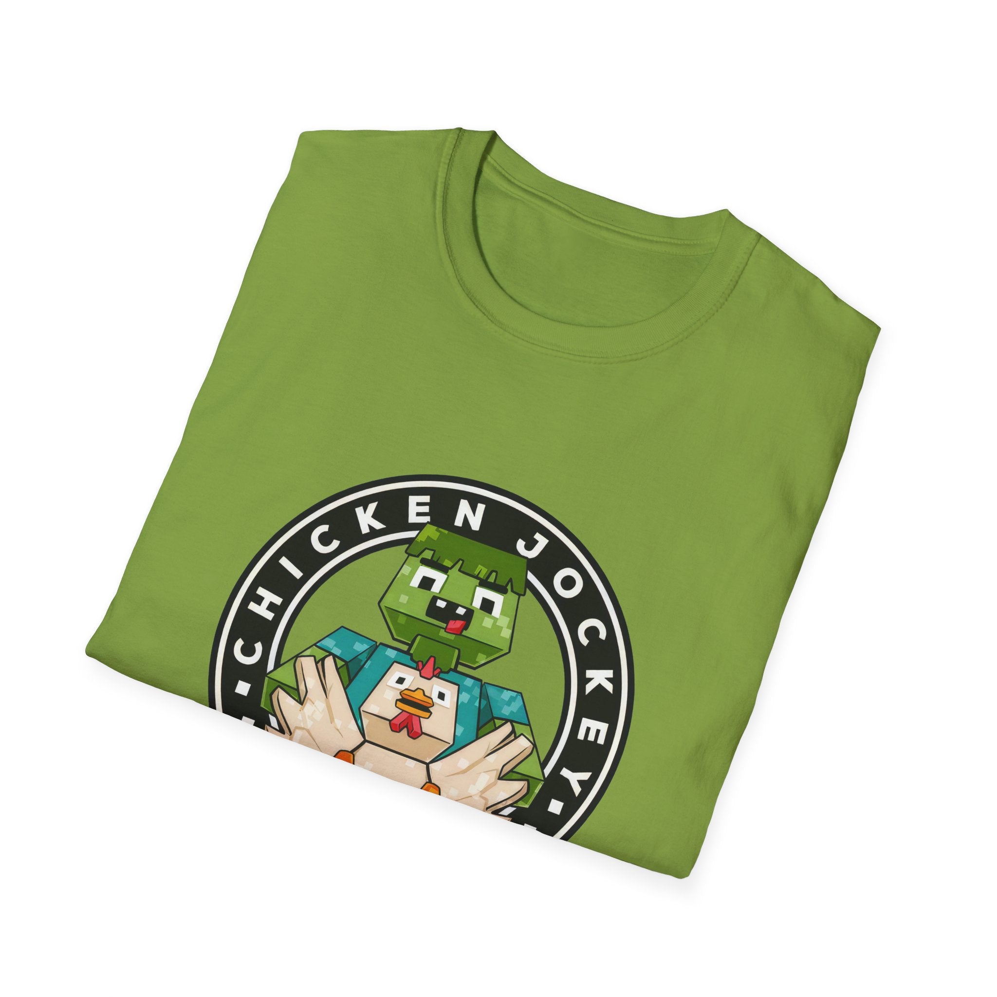 Funny Gaming Pixelated Chicken Jokey T-Shirt