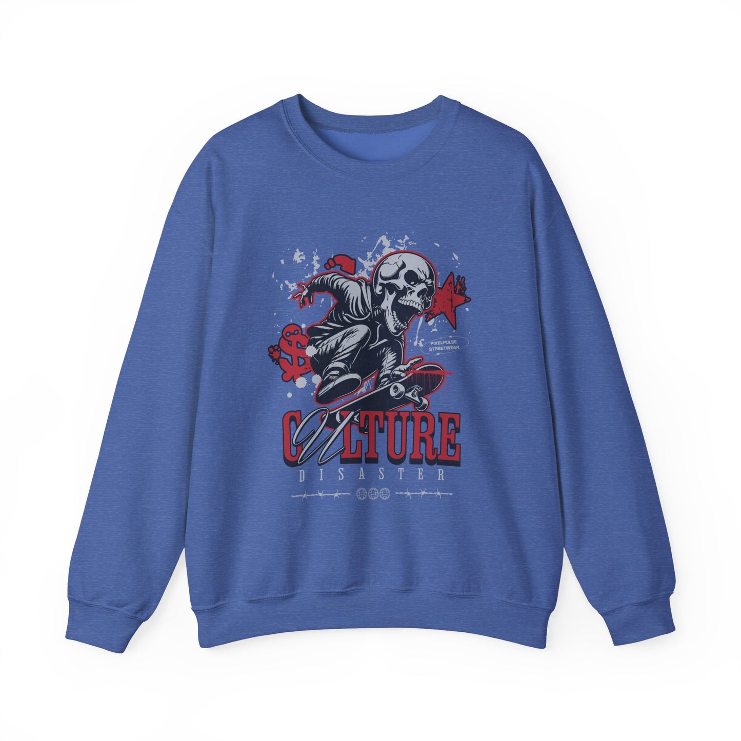 Funny Skull "Culture is a Disaster" Streetwear Sweatshirt