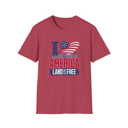 I Love United States of America 4th of July T-Shirt