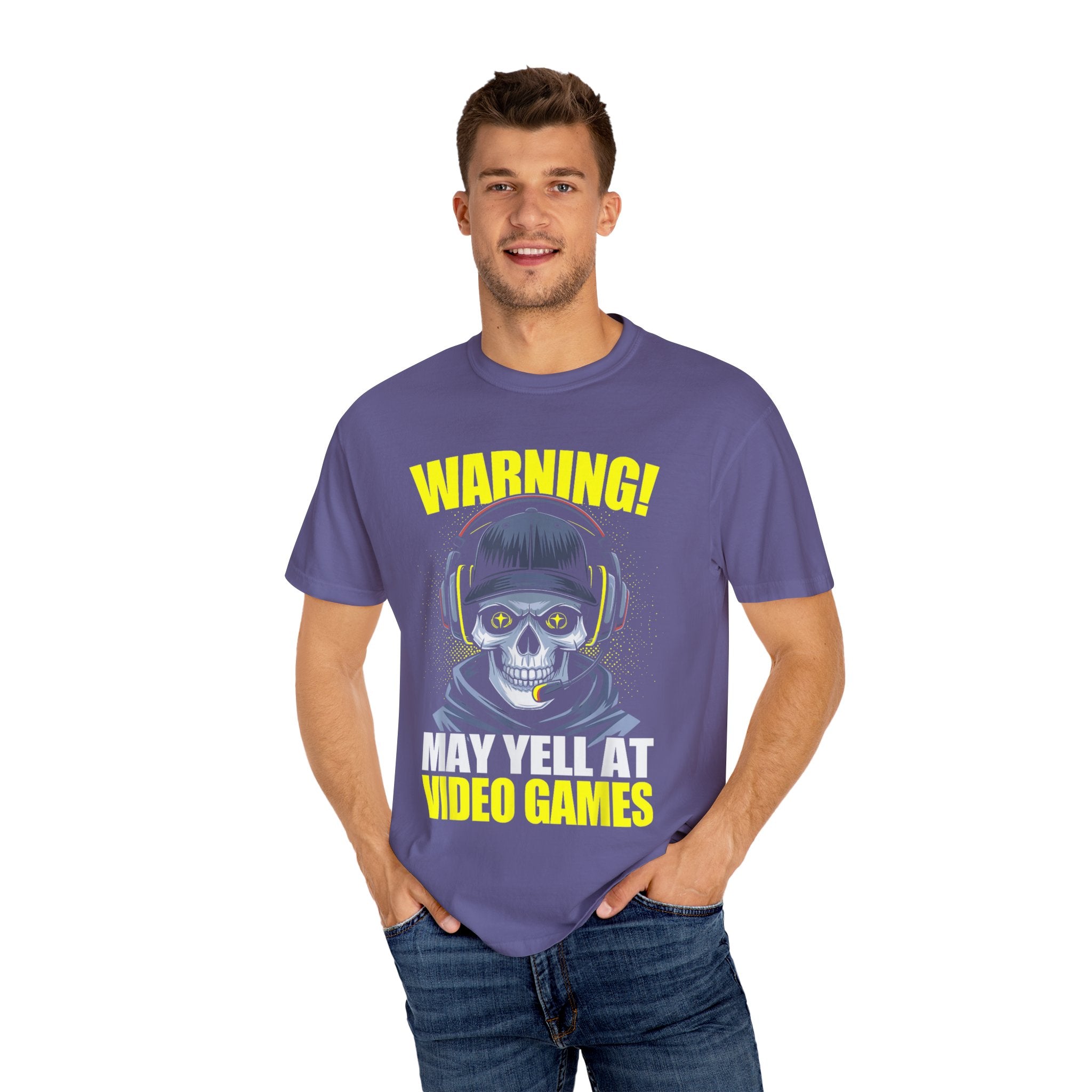 Warning: May Yell at Video Games Gamer T-shirt