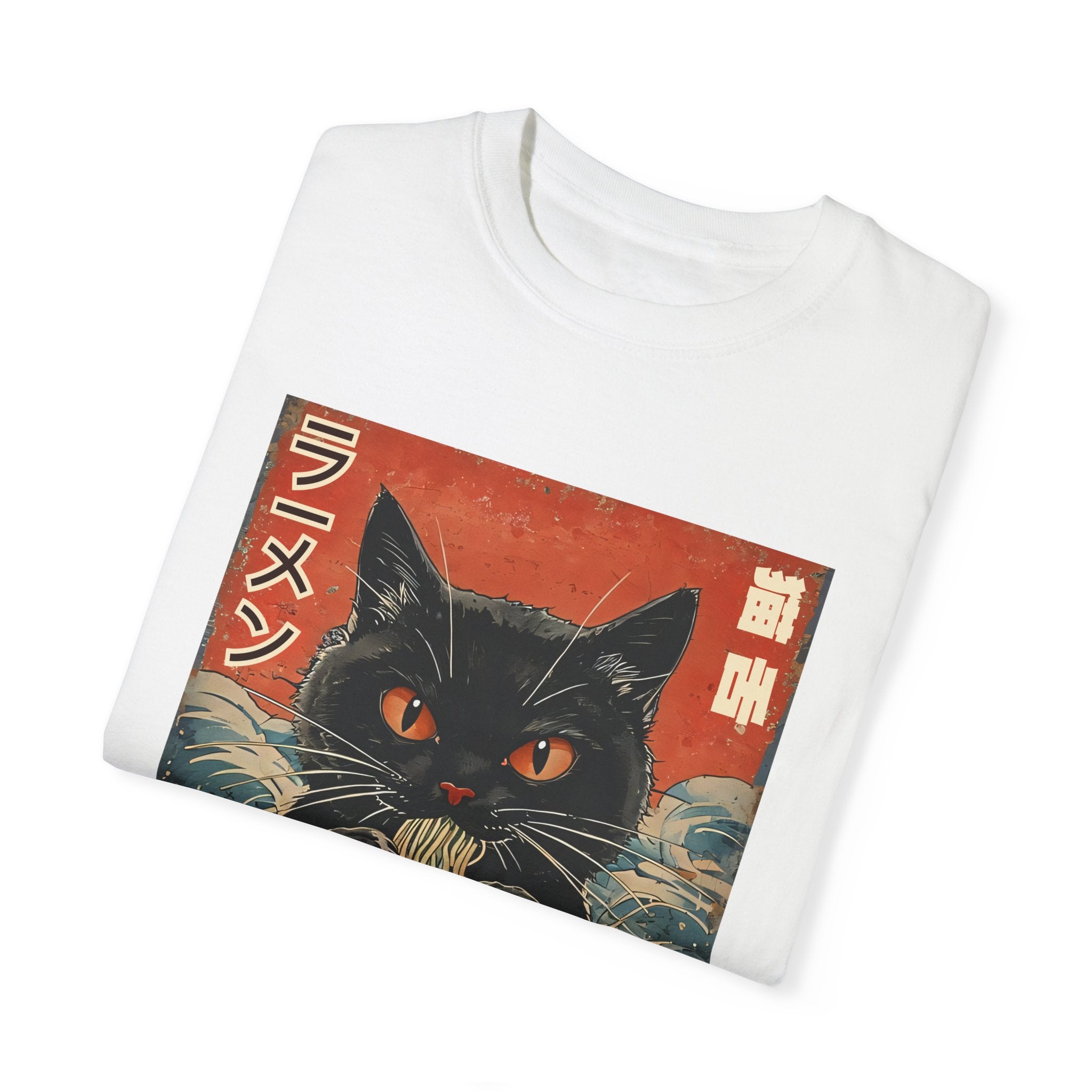 Japanese Cat Eating Ramen T-shirt