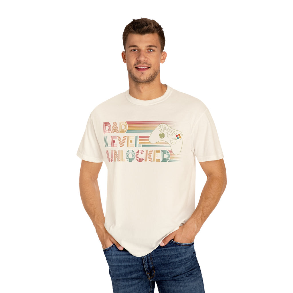 Dad Level Unlocked Retro Gaming Dad T-shirt