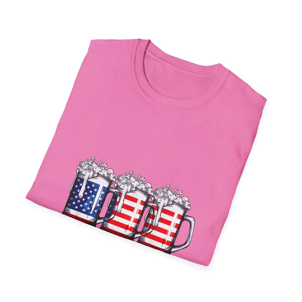 4th of July Beer Drinking USA Mug T-Shirt