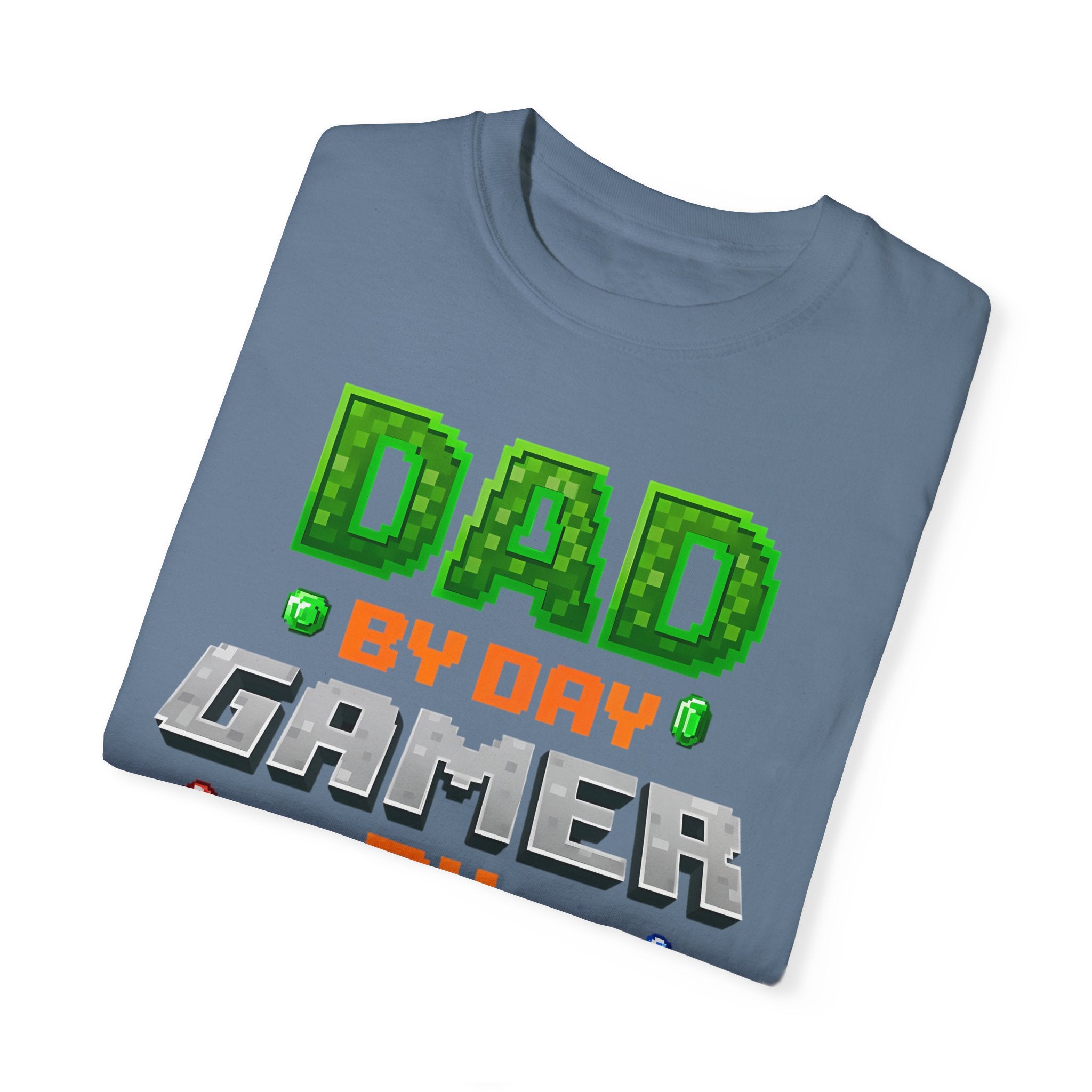 Dad By Day, Gamer By Night – Pixel Hero T-shirt