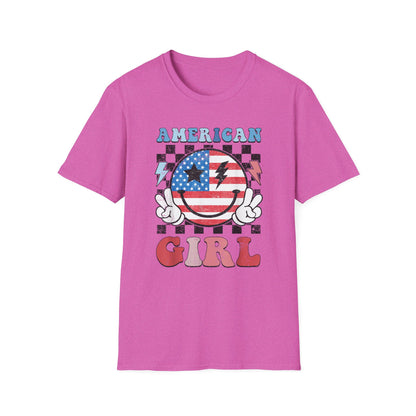 Vintage Peace Sign American Girl T-shirt