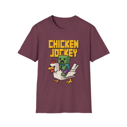 Retro Gamer Miner Chicken Jokey Funny Gaming T-Shirt