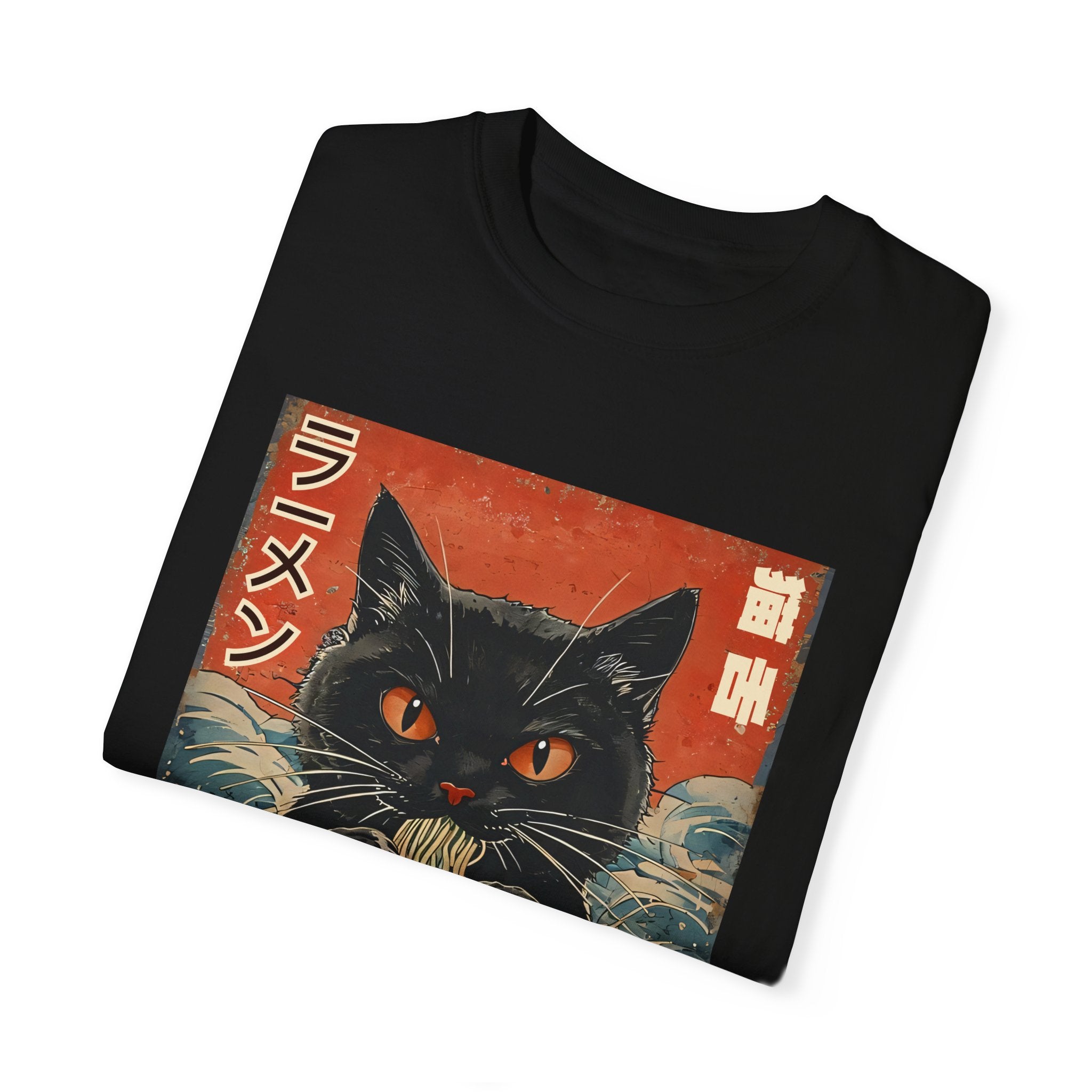 Japanese Cat Eating Ramen T-shirt
