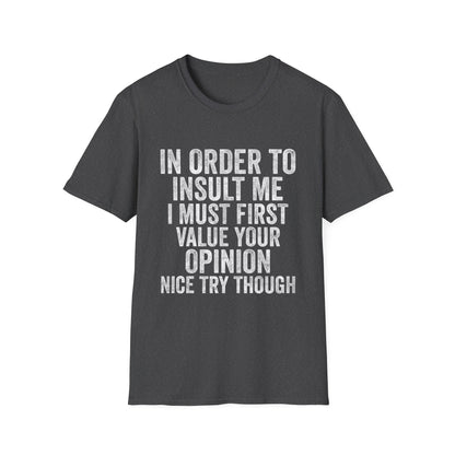 Joke Sarcastic Tee Hilarious Adult Graphic T-shirts