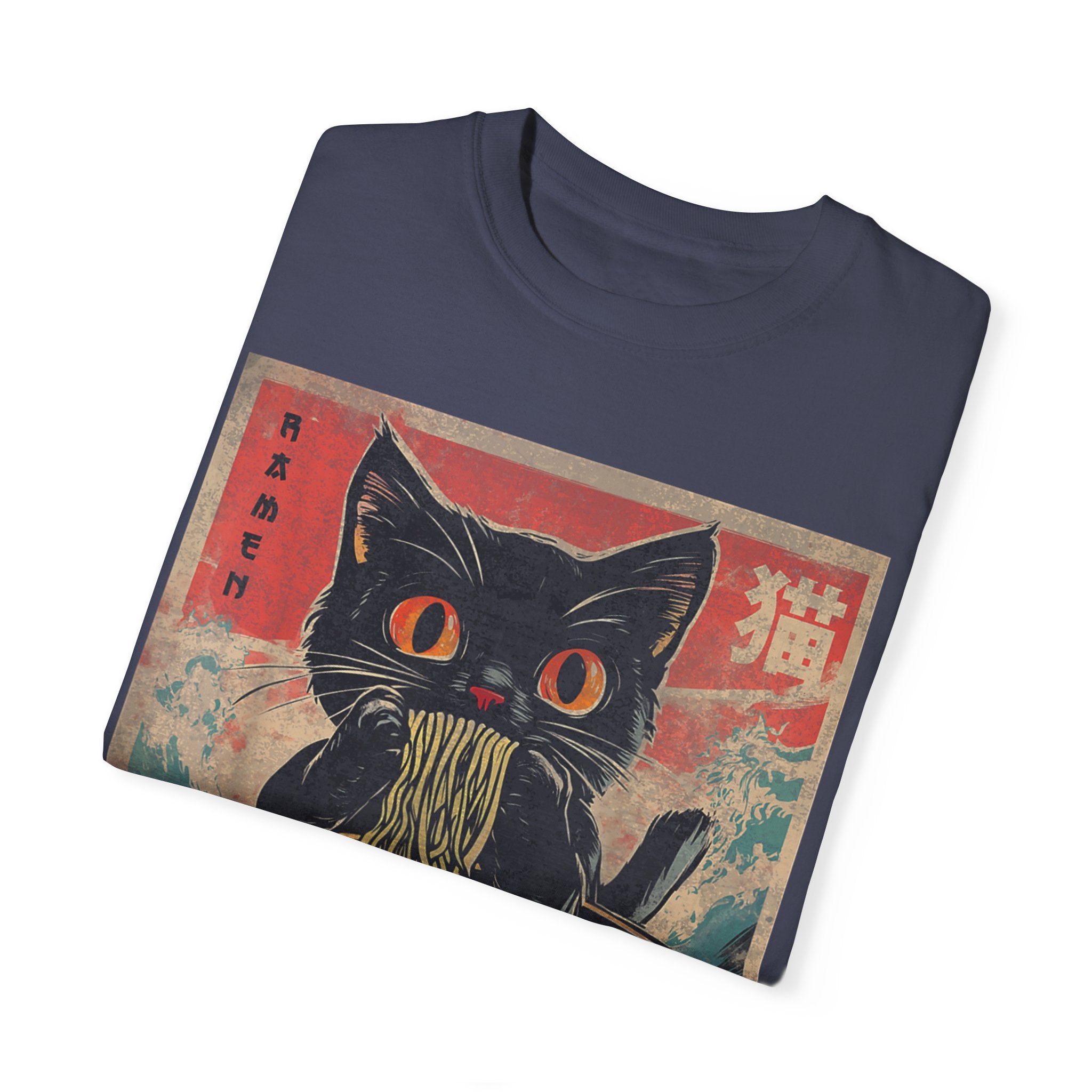 Anime Cat Eating Ramen – Japanese Kawaii Neko Food  T-shirt