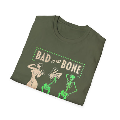 Bad to the Bone Halloween Skeleton Woman Baddie T-Shirt