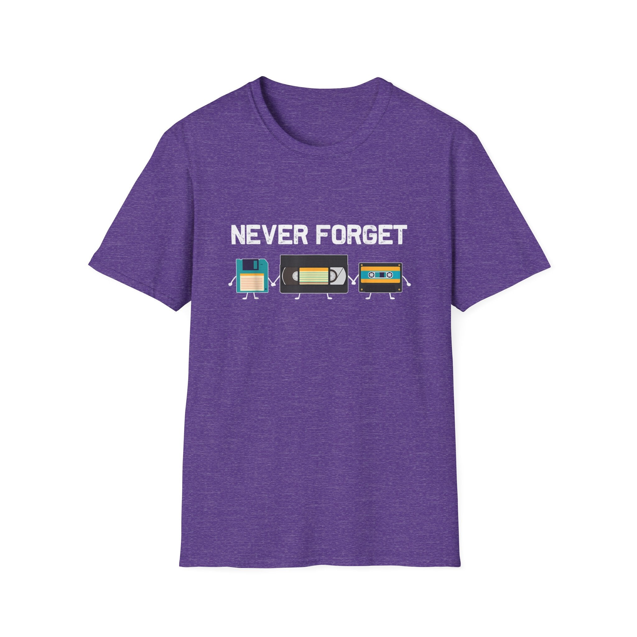 VHS Tape Cassette Floppy Disk – Never Forget Retro T-Shirt