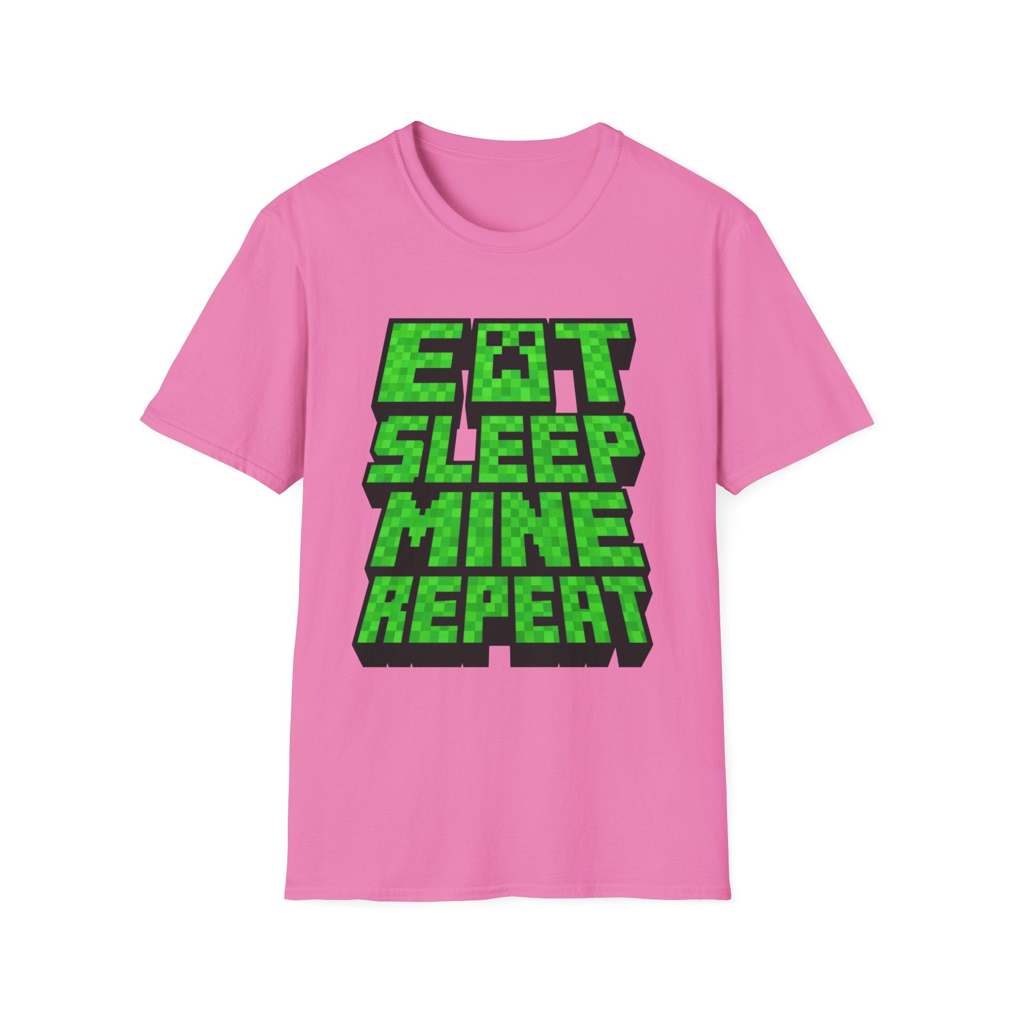 Funny Miner Gamer Eat Sleep Mine Repeat T-shirt