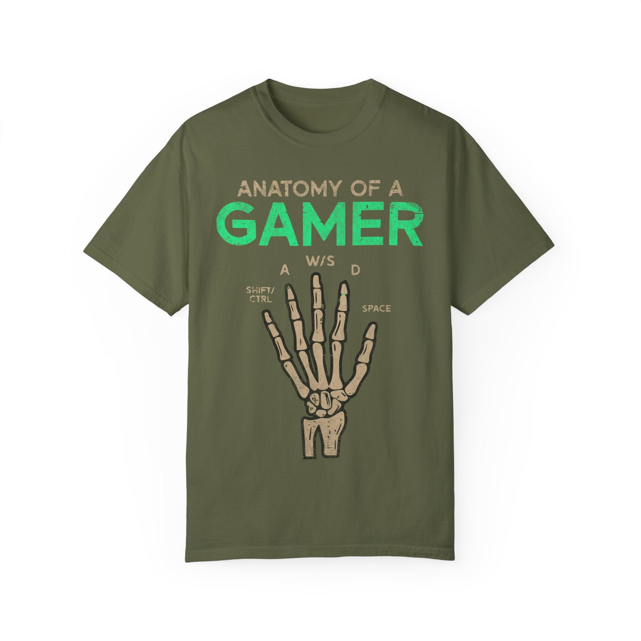 Anatomy of a Gamer – Skeleton Hand with Keyboard Gaming T-shirt